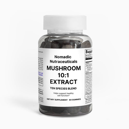 Mushroom 10:1 Extract Ten Species Blend Raspberry Gummie